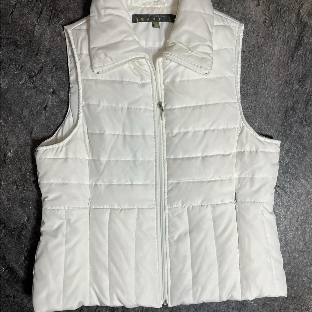 Kenneth Cole Reaction Ivory Puffer Vest